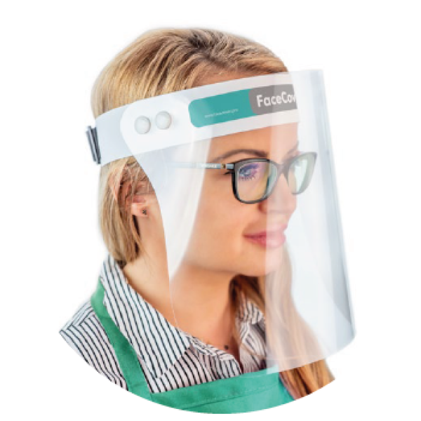 Gezichtsscherm - face cover - gezichtsmasker met logo
